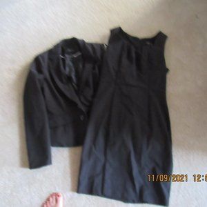 Black dress and blazer set.